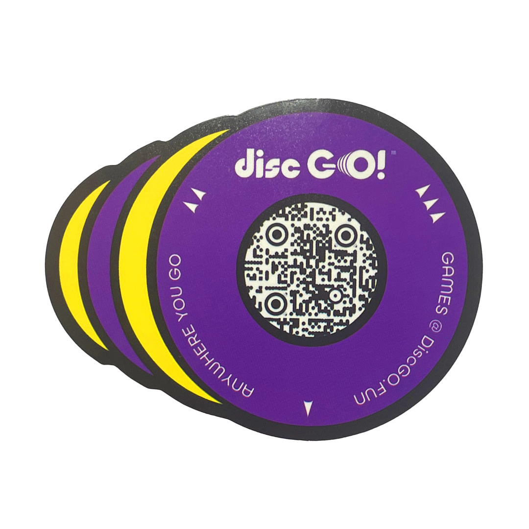 Disc GO! Sticker (Yellow, White & Purple)