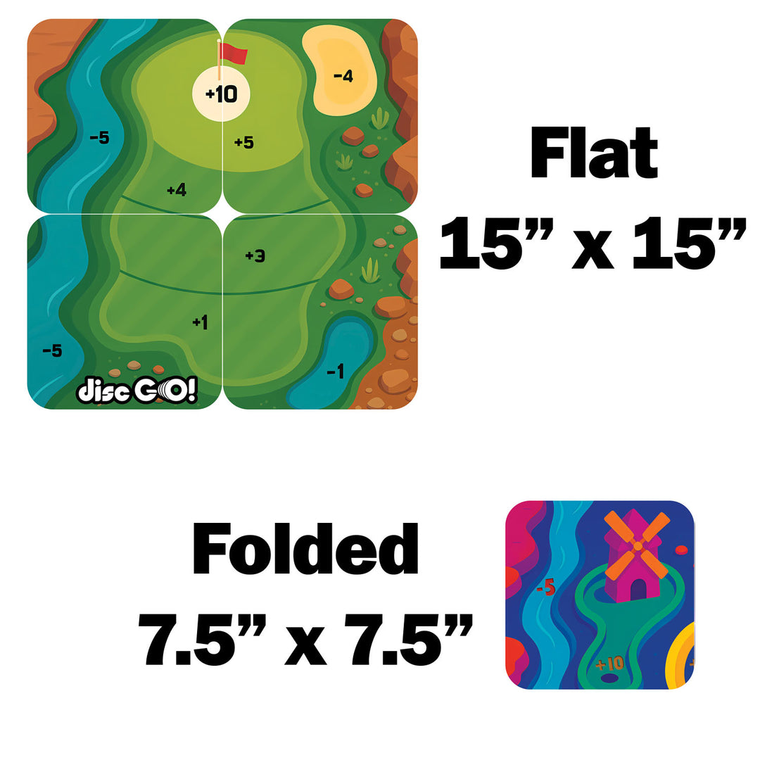 15" Foldable Target Game Mat - Golf + Putt Putt Theme