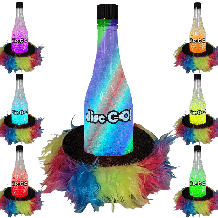 Disc GO! Single LED Bottle Target System with Multi-Color Fur Base