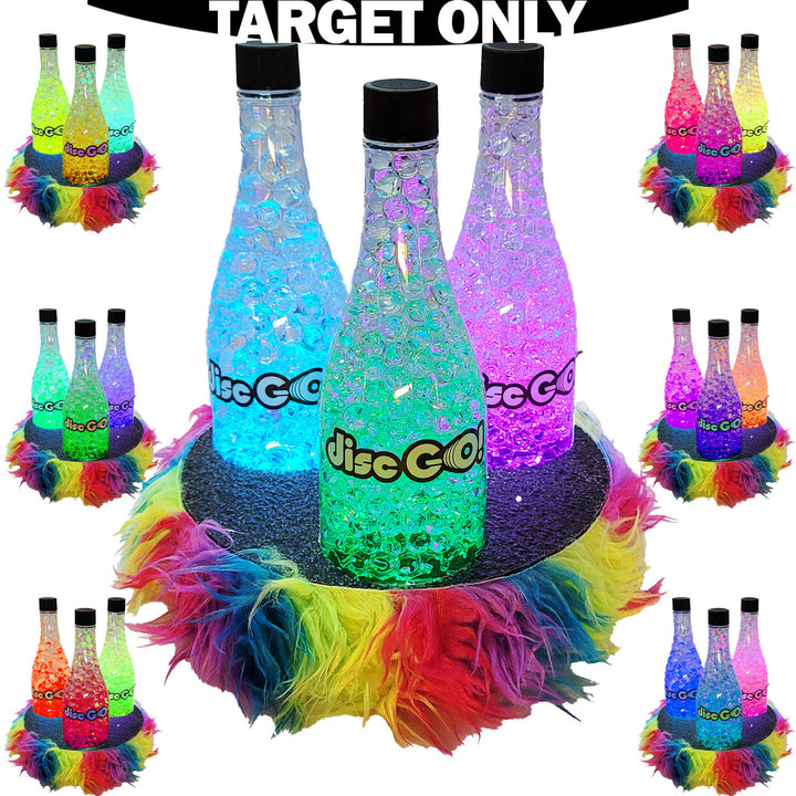 Triple Bottle LED Target System (Rainbow Fur Stable Base)