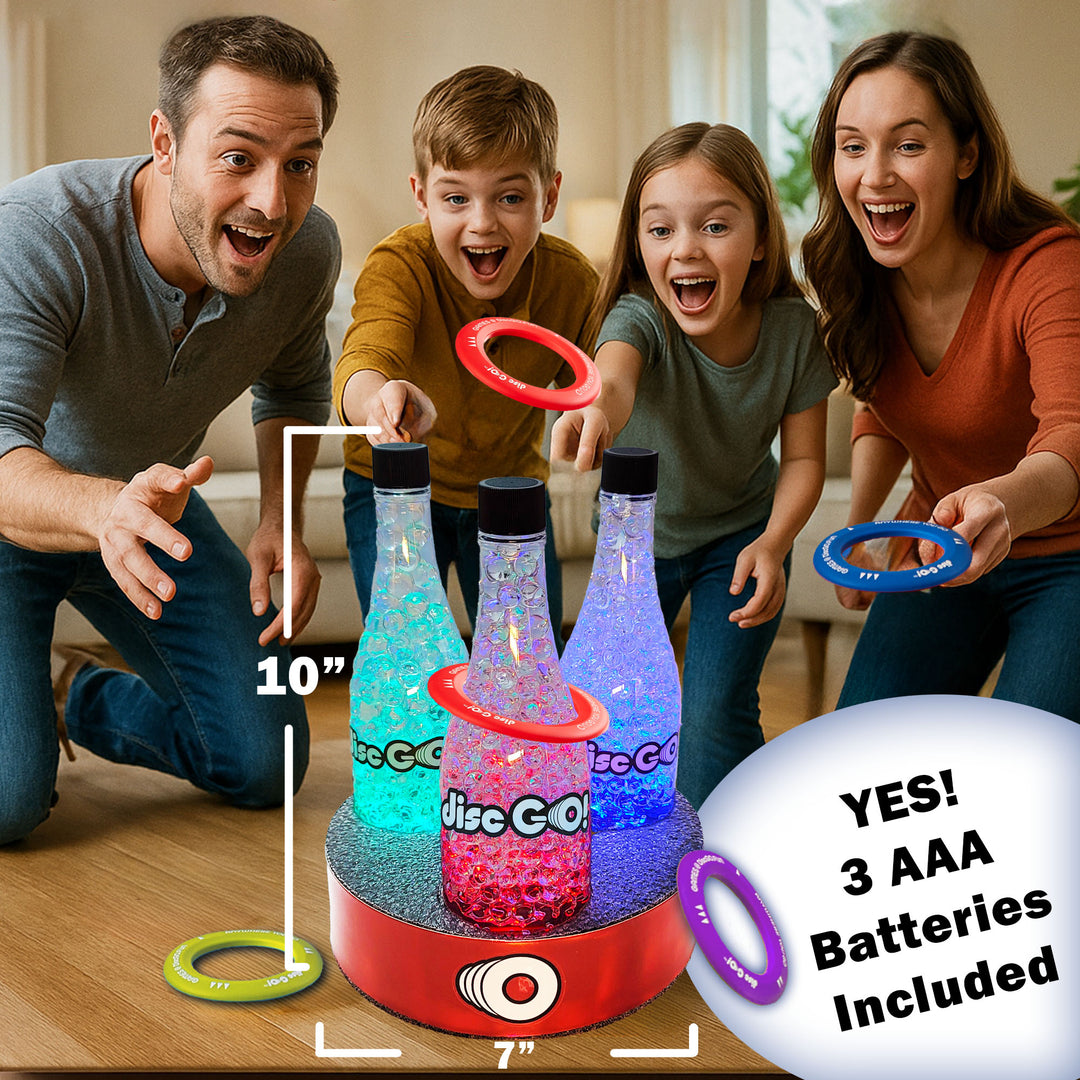 Disc GO! LED Triple Bottle Target System w/ Red Stable Base