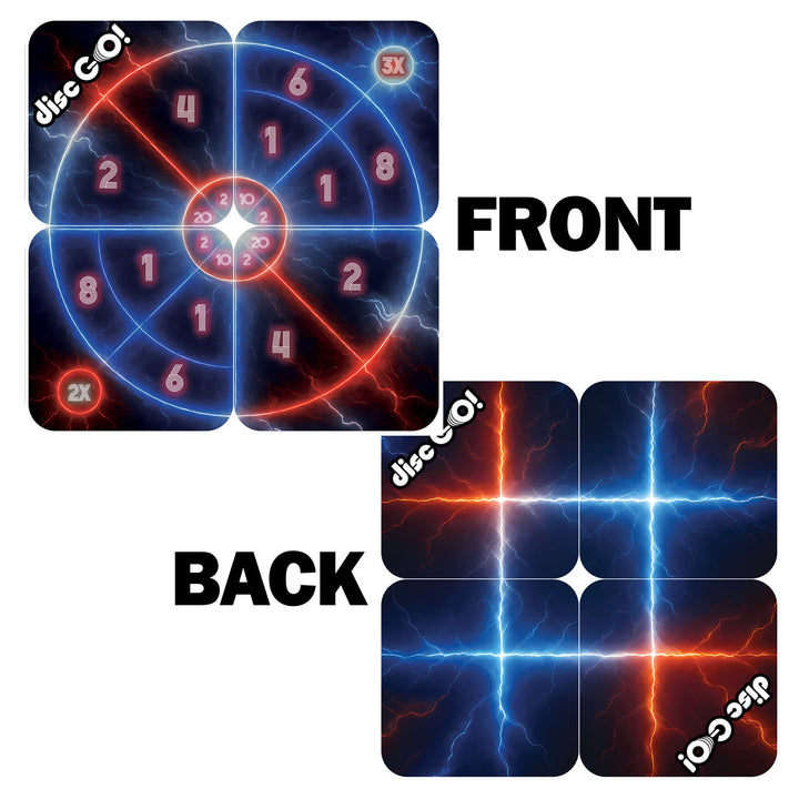 22" Foldable Target Game Mat - Darts + Tic-Tac-Toe Theme