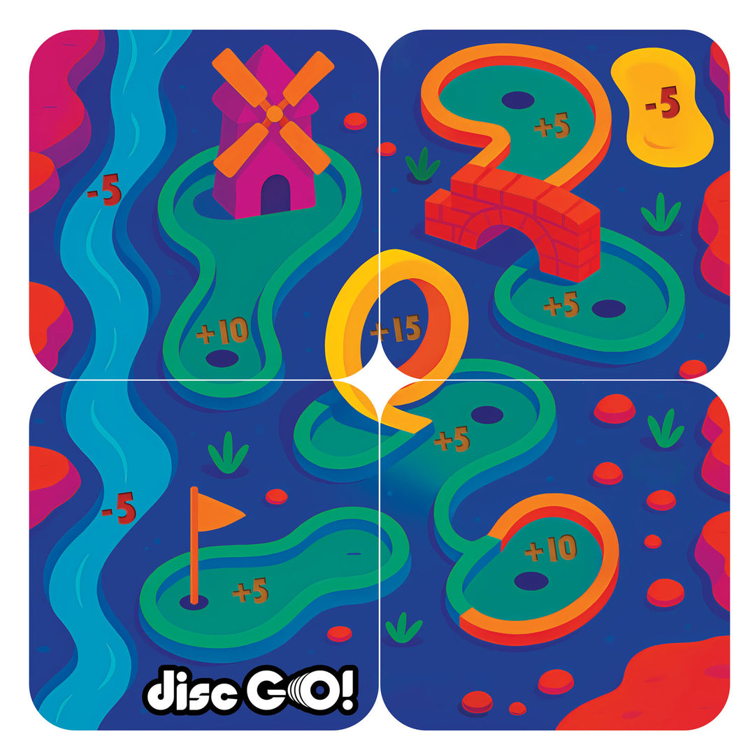 15" Foldable Target Game Mat - Golf + Putt Putt Theme