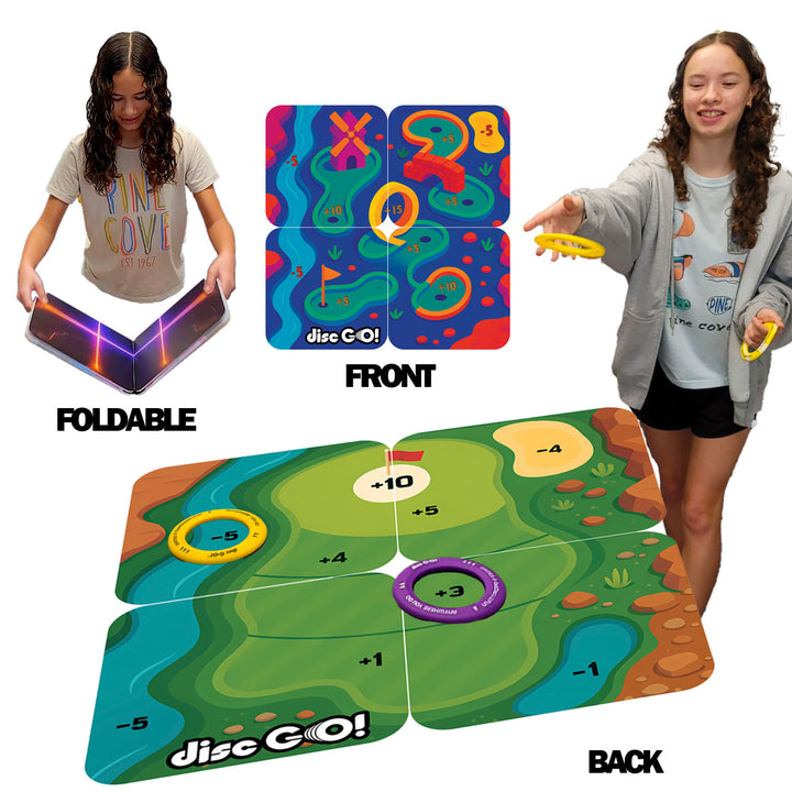 22" Foldable Target Game Mat - Golf + Putt Putt Theme