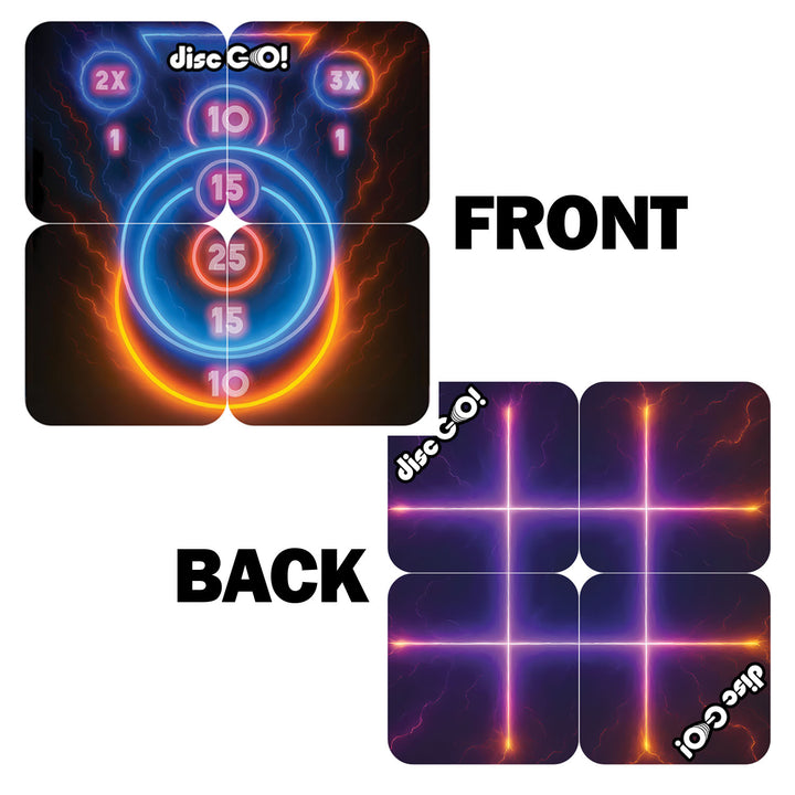 22" Foldable Target Game Mat - Skeeball + Tic-Tac-Toe Theme