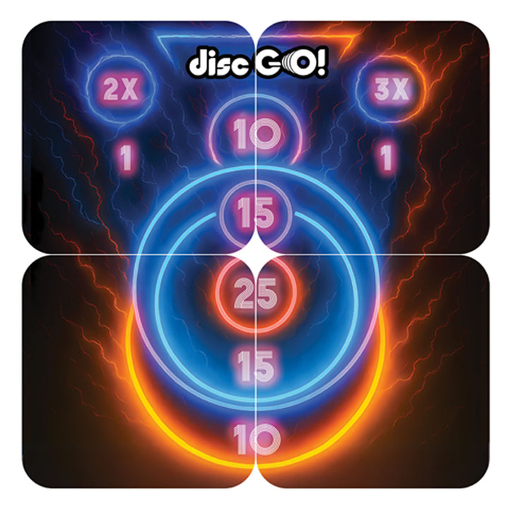 22" Foldable Target Game Mat - Skeeball + Tic-Tac-Toe Theme