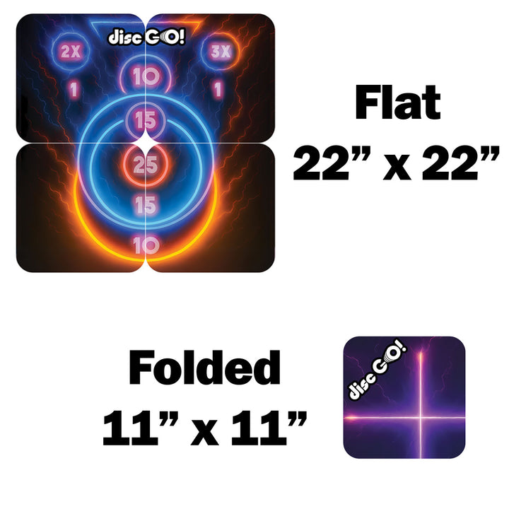 22" Foldable Target Game Mat - Skeeball + Tic-Tac-Toe Theme