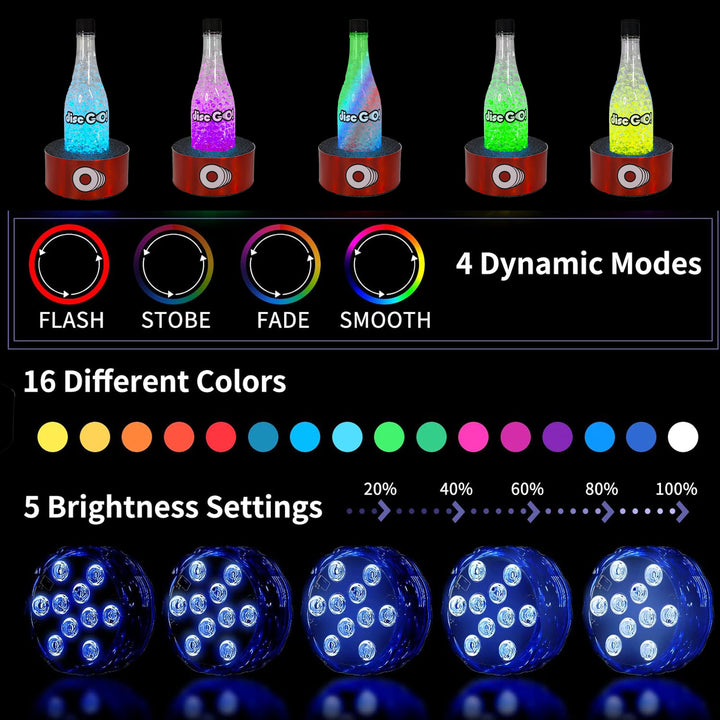 Disc GO! Single LED Bottle Target System with Red Base