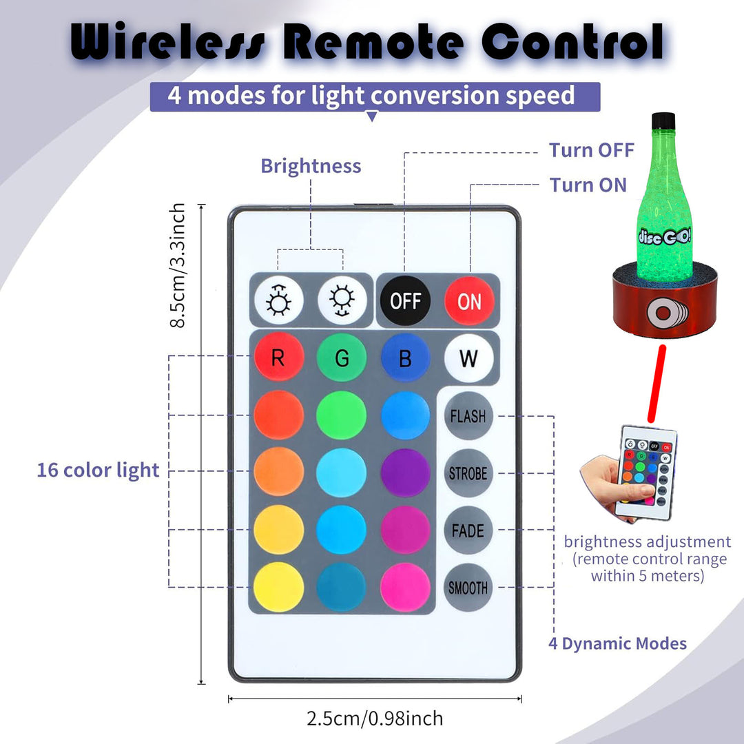 Disc GO! Single LED Bottle Target System with Red Base