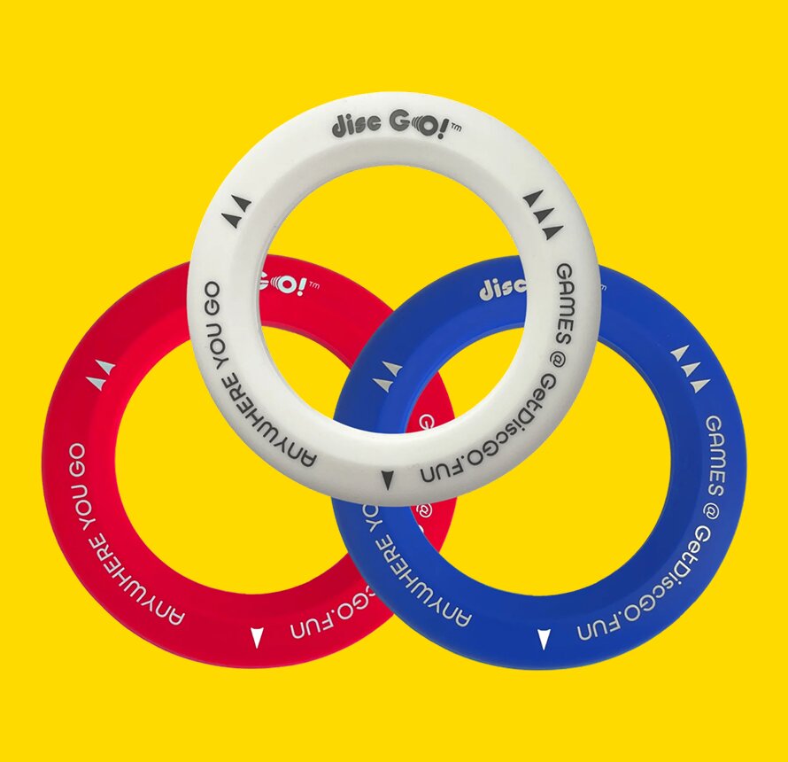 Red, white and blue Disc GO! set