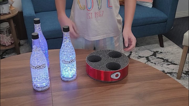 Disc GO! LED Triple Bottle Target System w/ Red Stable Base