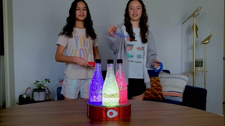 Disc GO! LED Triple Bottle Target System w/ Red Stable Base