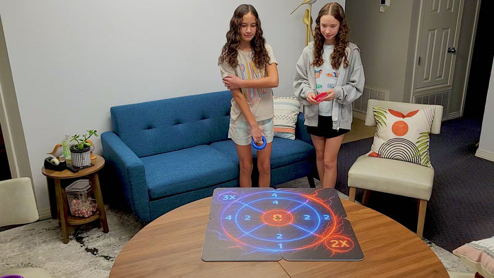 22" Foldable Target Game Mat - Skeeball + Tic-Tac-Toe Theme