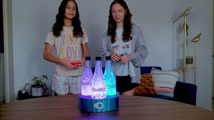 Disc GO! LED Triple Bottle Target System w/ Pink Stable Base